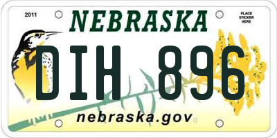 NE license plate DIH896