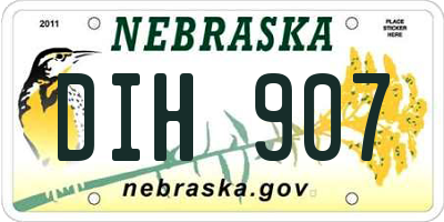 NE license plate DIH907