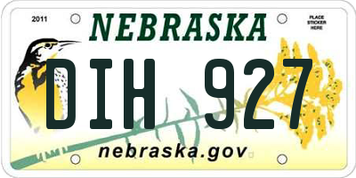 NE license plate DIH927
