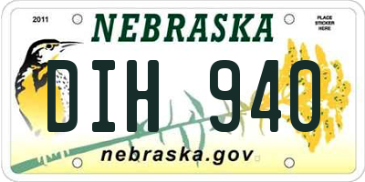NE license plate DIH940