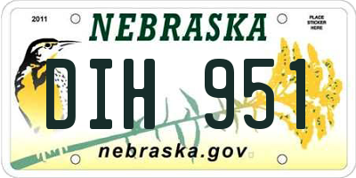 NE license plate DIH951