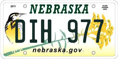 NE license plate DIH977