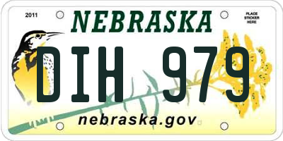 NE license plate DIH979