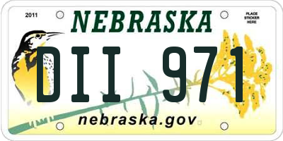 NE license plate DII971