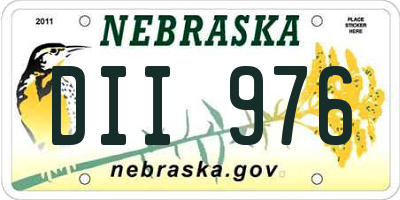 NE license plate DII976