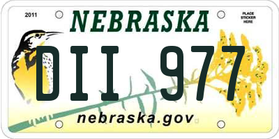 NE license plate DII977