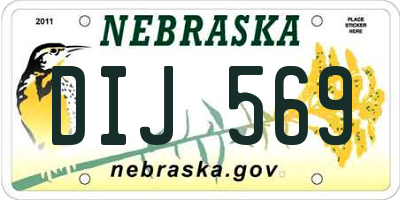 NE license plate DIJ569