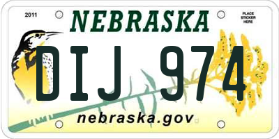 NE license plate DIJ974