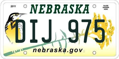 NE license plate DIJ975