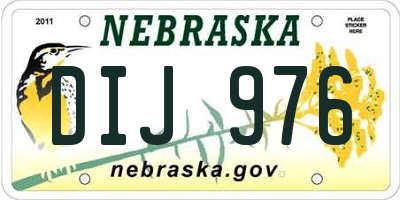 NE license plate DIJ976