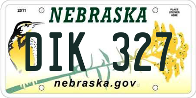 NE license plate DIK327