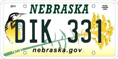 NE license plate DIK331