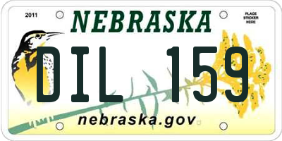NE license plate DIL159