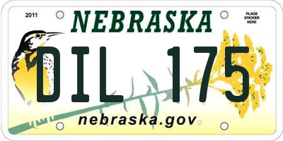 NE license plate DIL175