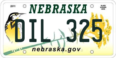 NE license plate DIL325