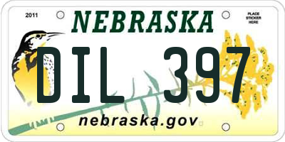 NE license plate DIL397