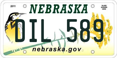 NE license plate DIL589