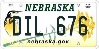 NE license plate DIL676
