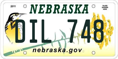 NE license plate DIL748