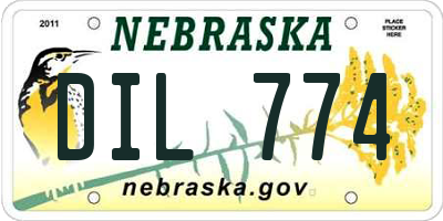 NE license plate DIL774