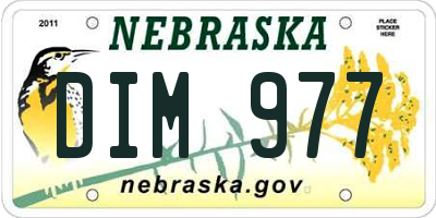 NE license plate DIM977