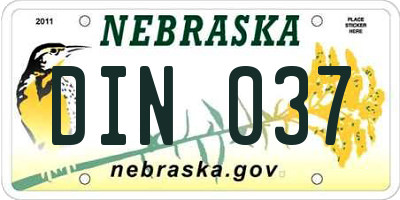 NE license plate DIN037