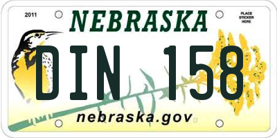NE license plate DIN158