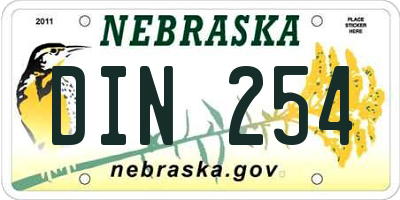 NE license plate DIN254