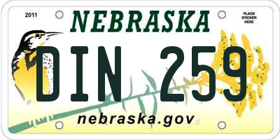 NE license plate DIN259