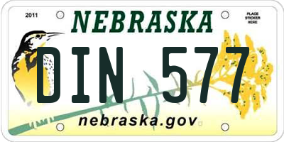 NE license plate DIN577