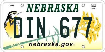 NE license plate DIN677