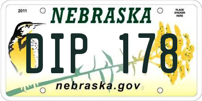 NE license plate DIP178