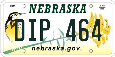 NE license plate DIP464