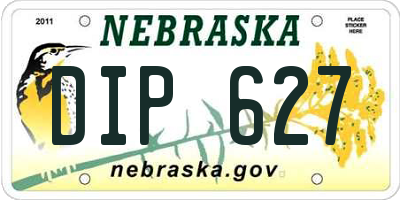 NE license plate DIP627