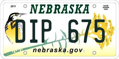 NE license plate DIP675