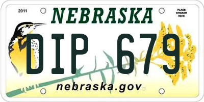 NE license plate DIP679