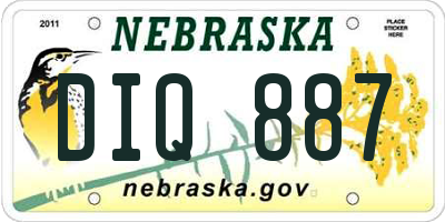 NE license plate DIQ887