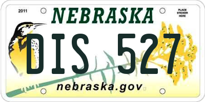 NE license plate DIS527