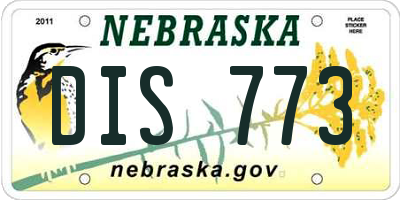 NE license plate DIS773