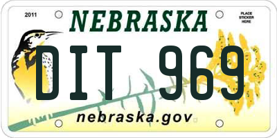 NE license plate DIT969