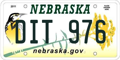 NE license plate DIT976