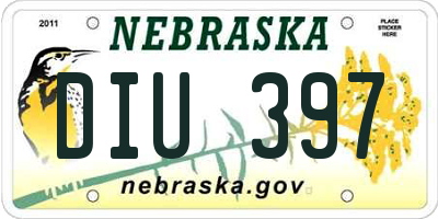 NE license plate DIU397