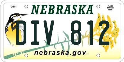 NE license plate DIV812