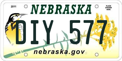 NE license plate DIY577
