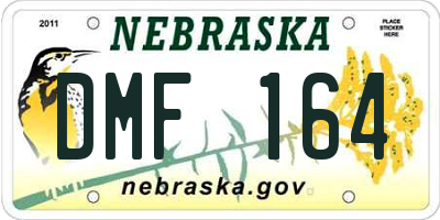 NE license plate DMF164