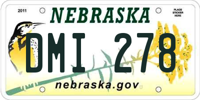 NE license plate DMI278