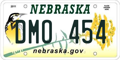 NE license plate DMO454