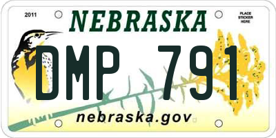NE license plate DMP791