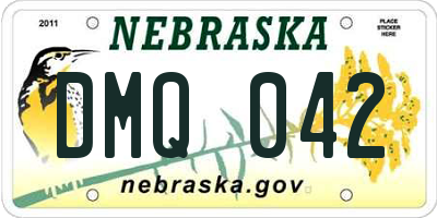 NE license plate DMQ042