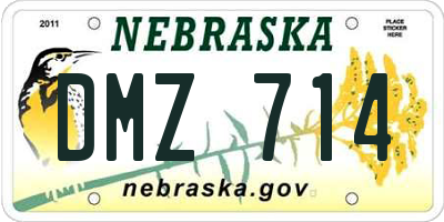 NE license plate DMZ714